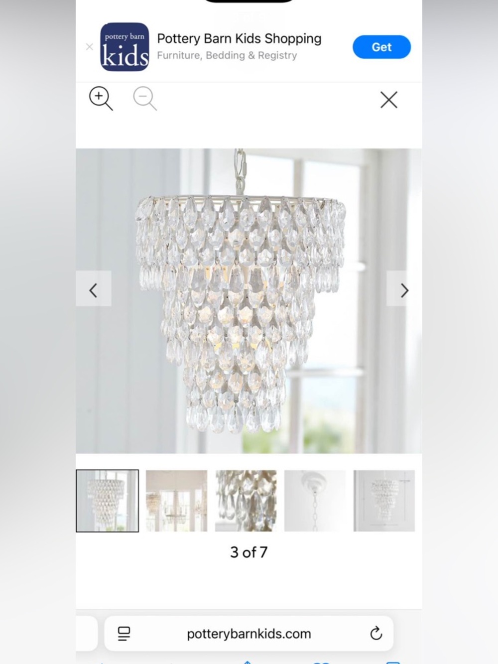 Pottery Barn Kids Ruby Chandelier